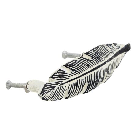 Cream Feather Distressed Iron Handles